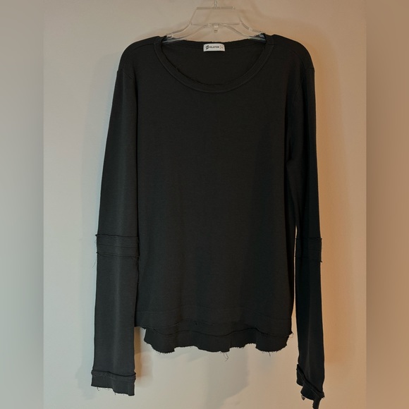 Peloton Vintage Cities shirt Thermal waffle knit long sleeve charcoal Large - Picture 3 of 9